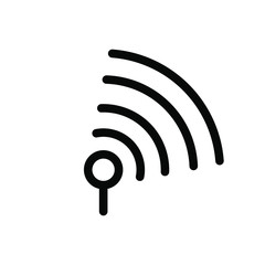 Signal icon , data celuler , concept design logo template emblem isolated illustration , network business connection wireless , outline solid background white