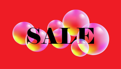 Summer sale poster design with decorate text and abstract background. Vector illustration.