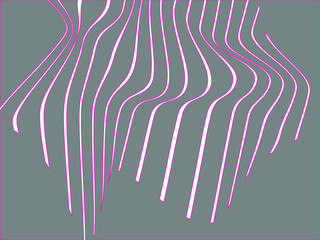 Abstract rippled or white lines pattern with wavy vibrant facture on gray background and texture. Vector illustration. EPS 10. 