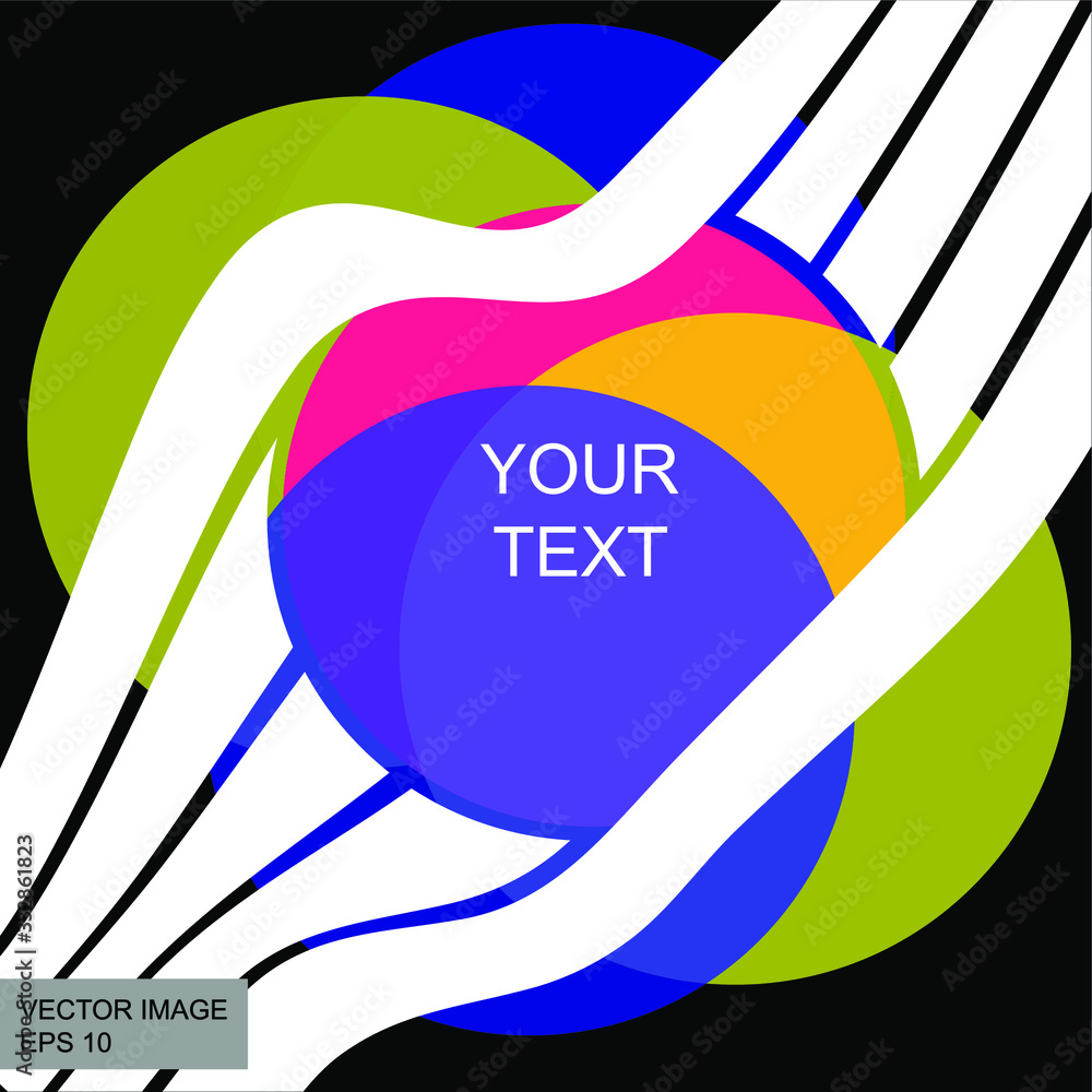 Fototapete abstract rippled lines pattern with wavy vibrant facture on background. square format. vector illust
