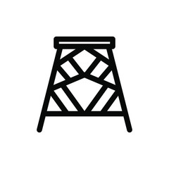 Tower icon vector , antena connection , best template logo emblem isolated illustration , outline solid background white