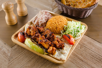 Lamb Kebabs with a side salad