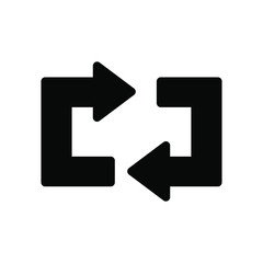 Refresh icon , best vector template logo design emblem isolated illustration ,connection outline solid background white