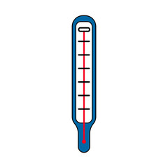 Medical thermometer, modern flat vector illustration. isolated on a white background. for websites and banners. application icon