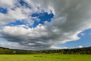 Panorama of beautiful European countryside