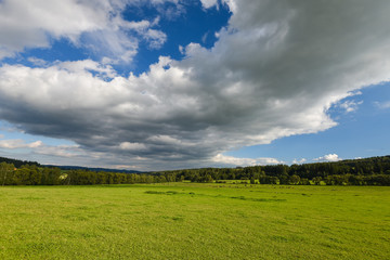 Panorama of beautiful European countryside