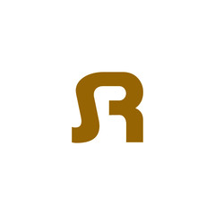 Letter SR Logo, Logo Initial SR Design Graphic Isolated On White Background