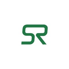 Letter SR Logo, Logo Initial SR Design Graphic Isolated On White Background