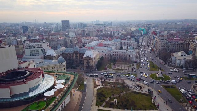 Bucharest, Romania, city skyline time lapse