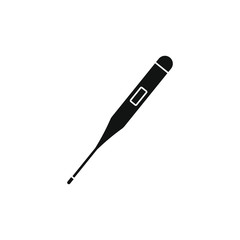 digital thermometer on white background