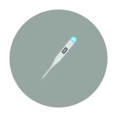digital thermometer on white background
