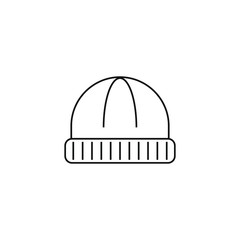 wool hat on white background