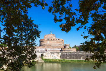 Castel Santangelo in Rome in summer day, Italy