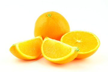Fototapeta na wymiar fresh orange fruits isolated on a white background