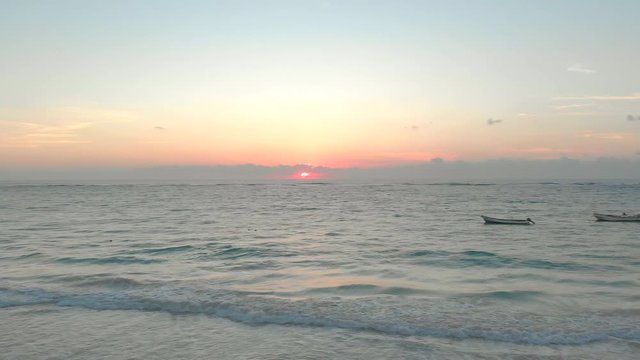 Beautiful Sunrise At Tulum Beach
