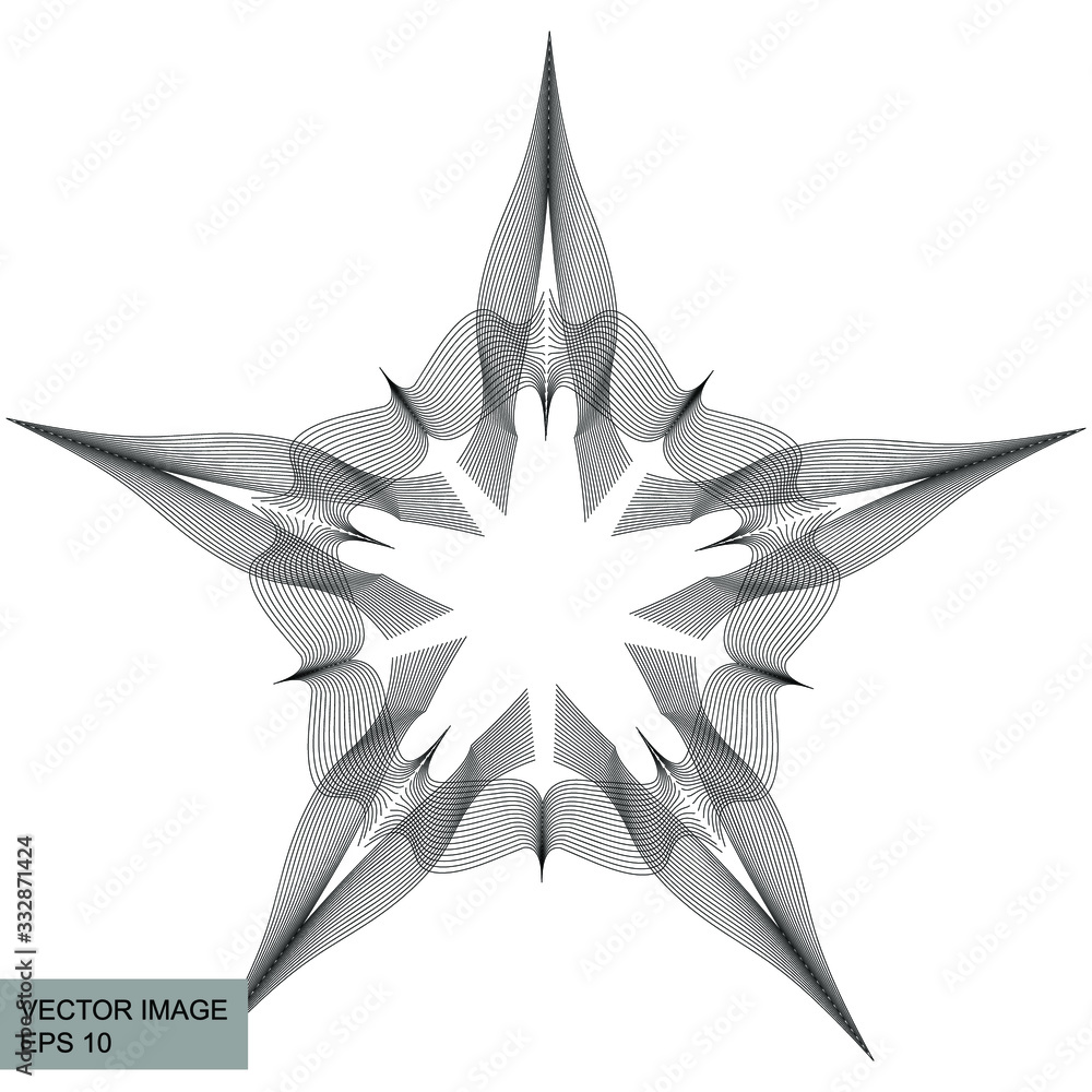Poster geometric creative abstract shape for your graphic design or business. black lines delicate ornament