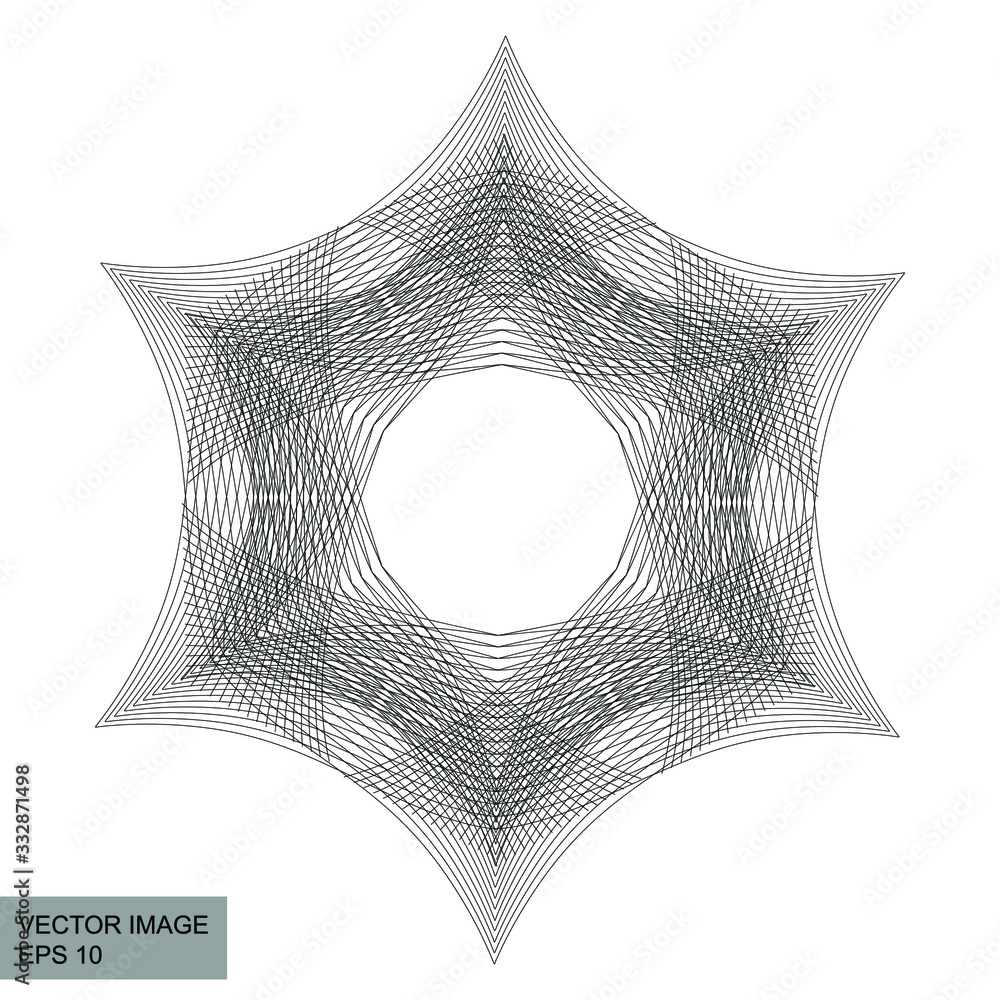 Poster geometric creative abstract shape for your graphic design or business. black lines delicate ornament