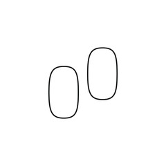 two kibbles on white background