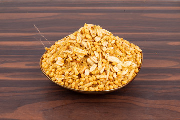 traditional indian namkeen with peanuts