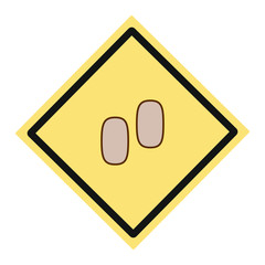 two kibbles on white background