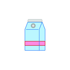 milk carton on white background