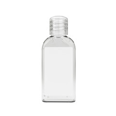 Realistic sanitizer gel bottle. Gel or cream bottle dispenser. Pump 60ml container template. Hand...