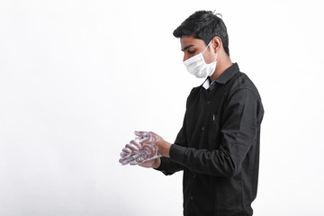 hand wash and mask to protect corona virus