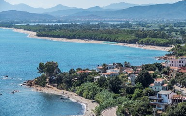 The beautiful beach of Santa Maria Navarrese in Sardinia