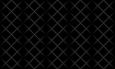 Abstract black geometry metallic seamless pattern. Elegent luxury dark background vector illustration with silver elements