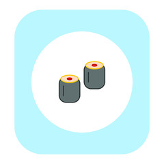 sushi japanese food on white background