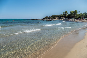 The beautiful beach of Orrì in Tortolì (Sardinia)