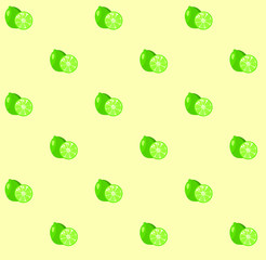 Seamless vector pattern with limes