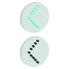  Flat left background Icon in isometric style