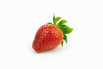 fresh garden strawberry fruit isolated on white
