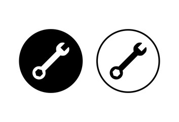 wrench icons set on white background. Wrench vector icon. Spanner symbol