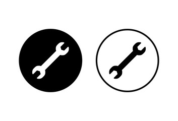wrench icons set on white background. Wrench vector icon. Spanner symbol
