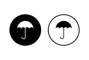 umbrella icons set on white background. Umbrella vector icon