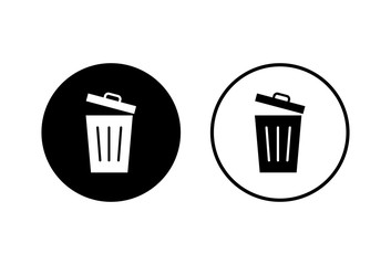 Trash icons set on white background. trash can icon. Delete icon vector