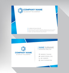 Modern. vector business card template. design blue and white color