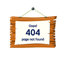 "Oops! 404. Page not found" sign for web pages