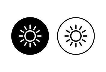 Sun icons set on white background. Sun vector icon