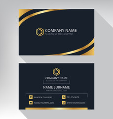 Luxury and modern. vector business card template. design black and gold color