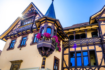 Fototapeta premium typcial half timbered facade in germany