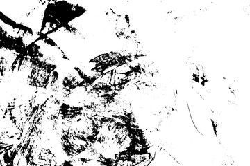 Naklejka premium abstract black brush stroke silhouette of watercolor drawing paint texture on white background