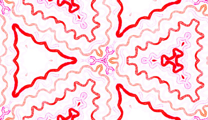 Pink red Geometric Watercolor. Delicate Seamless P