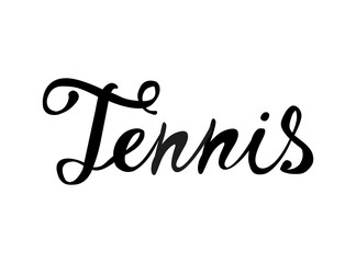TENNIS. Colorful triangular letters