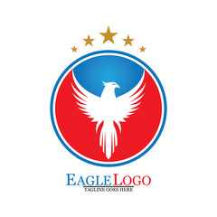 Fototapeta premium Falcon Eagle Bird Logo Template Vector Icon