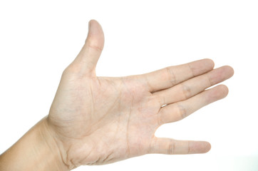 hand in sign of a dog