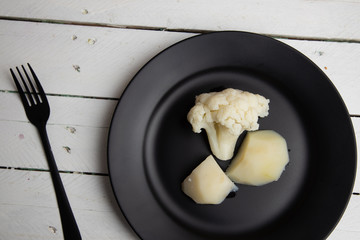 cooked cauliflower dish with potatoes