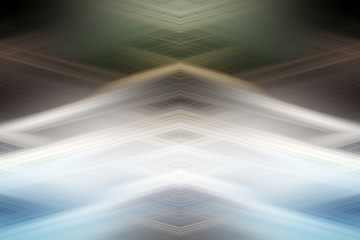 Bright intercrossing arrow shaped rays of light forming complex geometrical structures abstract texture/background.